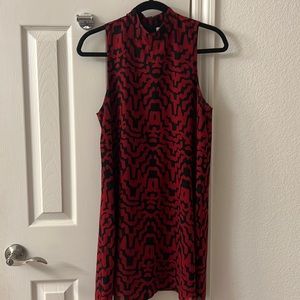 BB Dakota black and red dress with higher neck
